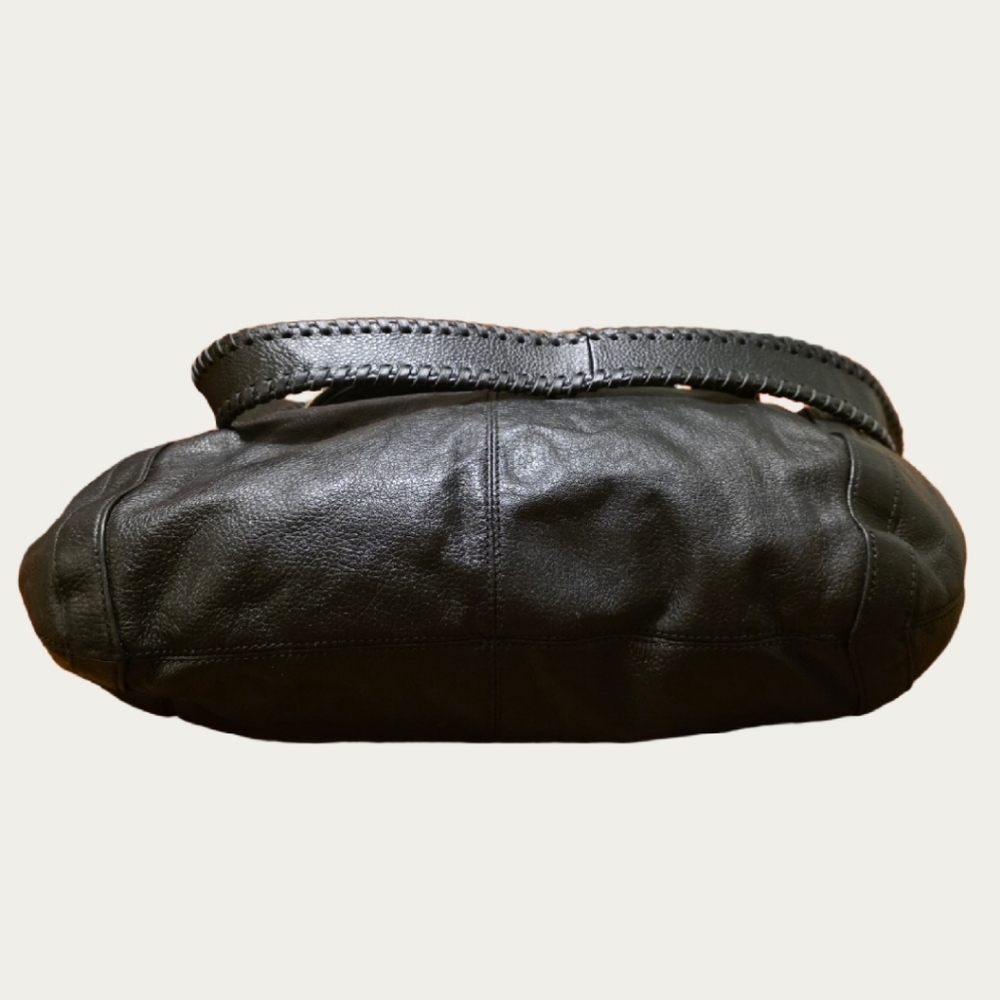 Onna Ehrlich Rachel Black Pebbled Leather Shoulder Bag - Picture 10 of 14